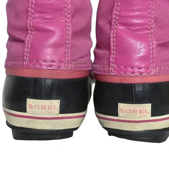 Sorel Yoot Pac Nylon Winter Boots Snow Waterproof Pink  Size 7 - Picture 8 of 13